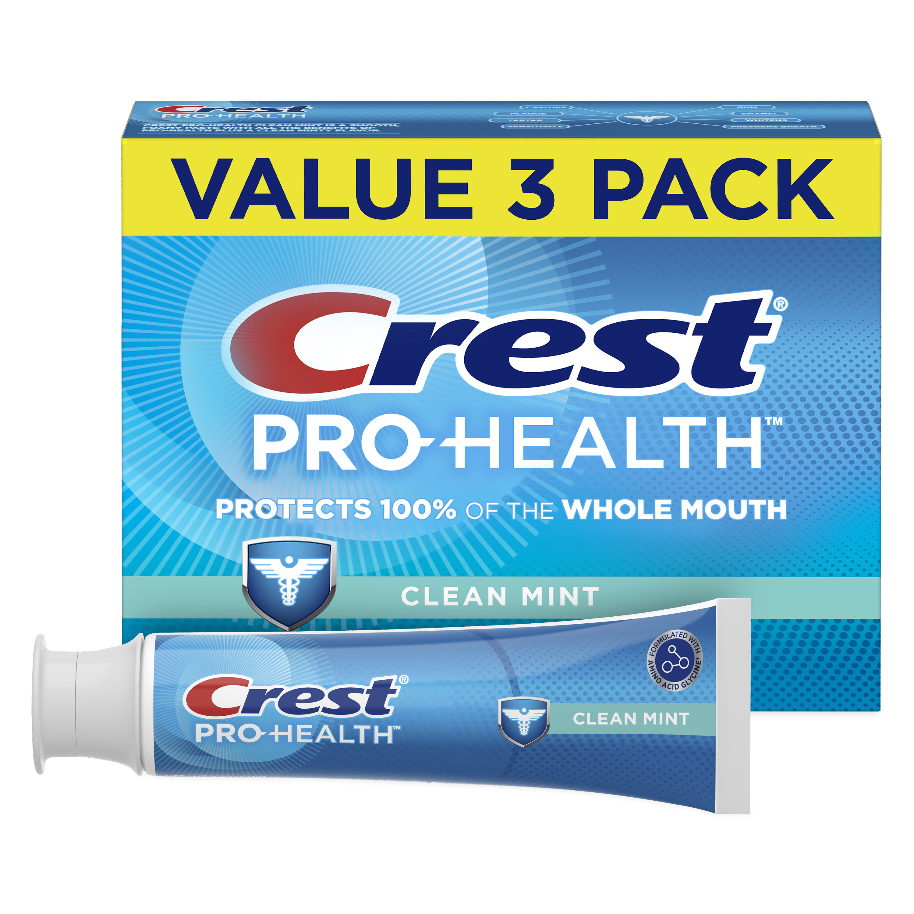 Crest Pro Health Clean Mint Toothpaste 4 3oz Triple Pack Walmart Crest Pro Health Clean Mint Toothpaste 4 3oz Triple Pack Walmart