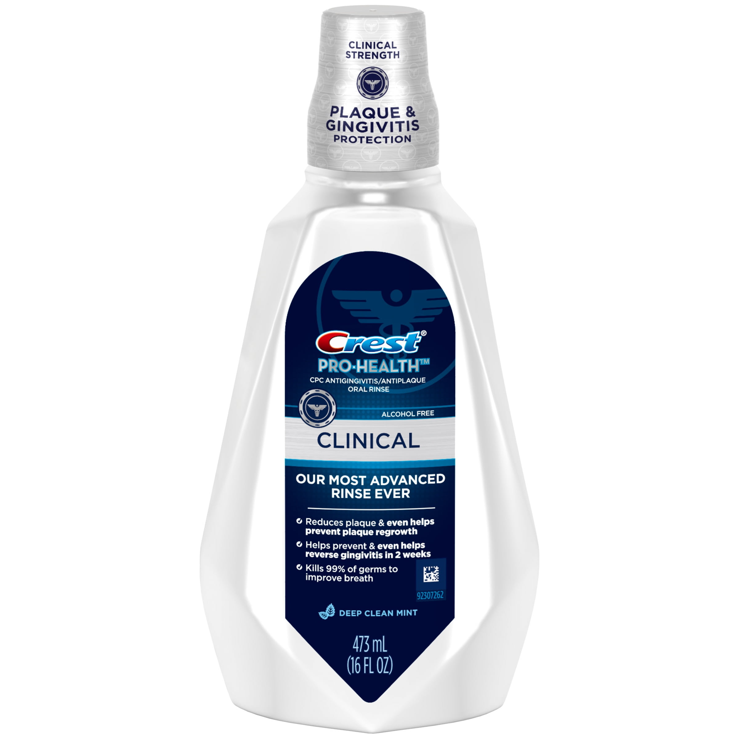 Crest Pro-Health Clinical Alcohol Free Gingivitis Protection Mouthwash, Deep Clean Mint, 16 fl oz