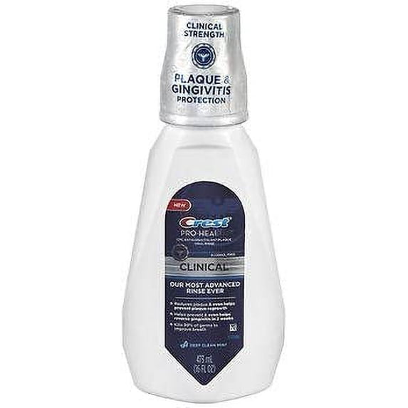 Crest Pro-Health Clinical Oral KF05 Rinse Deep Clean Mint - 16 oz, Pack of 3