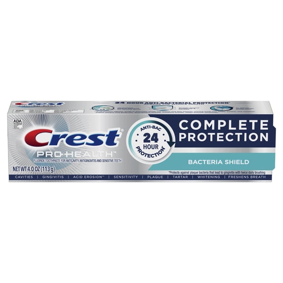 Crest Pro-Health Complete Protection Toothpaste, Bacteria Shield, 4.0 oz - 2 Pack
