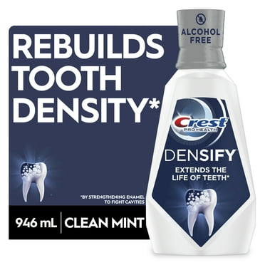 Crest Pro Health Densify Fluoride Mouthwash, Alcohol Free, Clean Mint, 32 fl oz