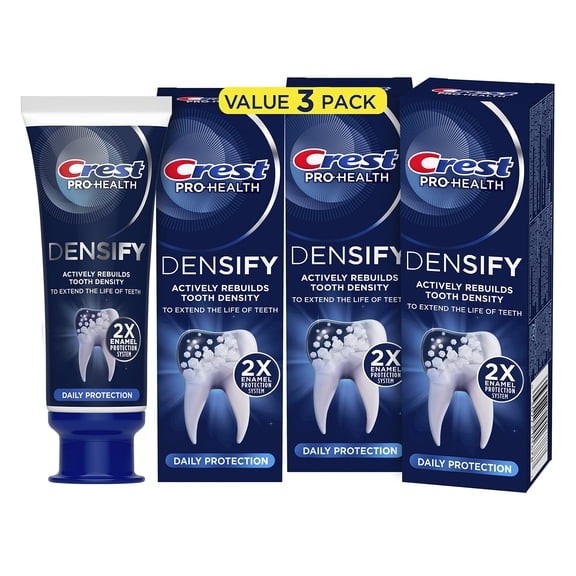 Crest Pro-Health Densify Toothpaste Daily Protection With Fluoride For Anticavity And Sensitive Teeth, 4.1Oz (Pack Of 3) Packaging May Vary