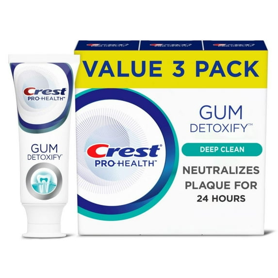 Crest Pro-Health Gum Detoxify Toothpaste, Deep Clean, 3.7 Oz, Pack Of 3.
