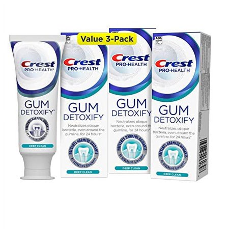 Crest Pro-Health Gum Detoxify Toothpaste, Deep Clean, 3.7 Oz, Pack Of 3