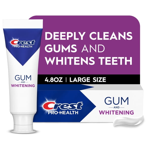 Crest Toothpaste, Pro-Health Gum & Whitening Toothpaste 4.8 oz Anticavity, Antibacterial fluoride Toothpaste