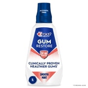Crest Mouthwash, Pro-Health Gum Restore Mouthwash/Mouth Rinse, Antigingivitis/Antiplaque, Alcohol Free, Smooth Mint, 1L 33.8 fl oz