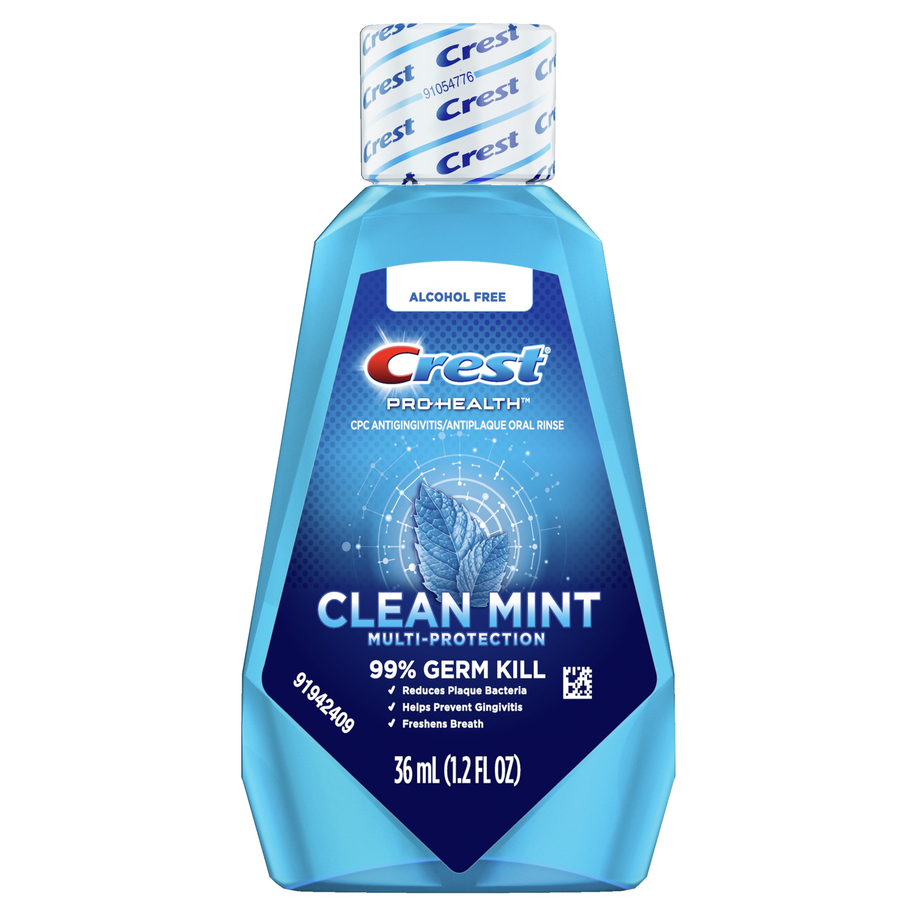 Crest Pro-Health Mouthwash, Alcohol Free, Clean Mint, 1.2 fl oz