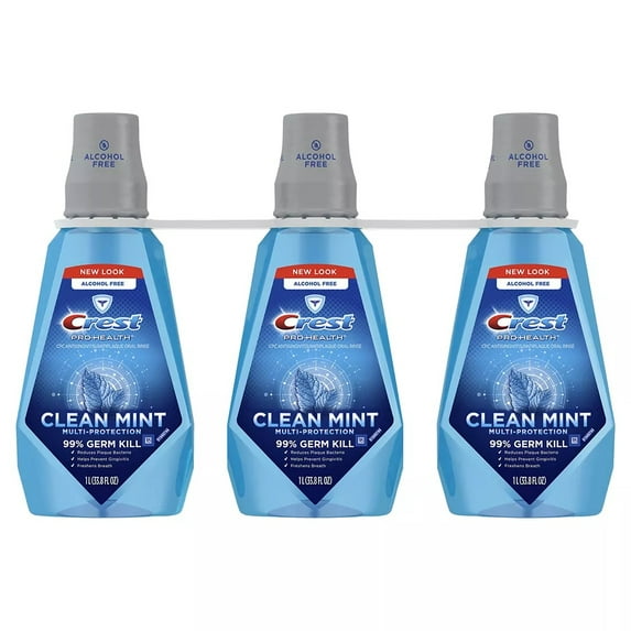 Crest Pro-Health Multi-Protection Clean Mint Mouthwash, 3 pk./1L