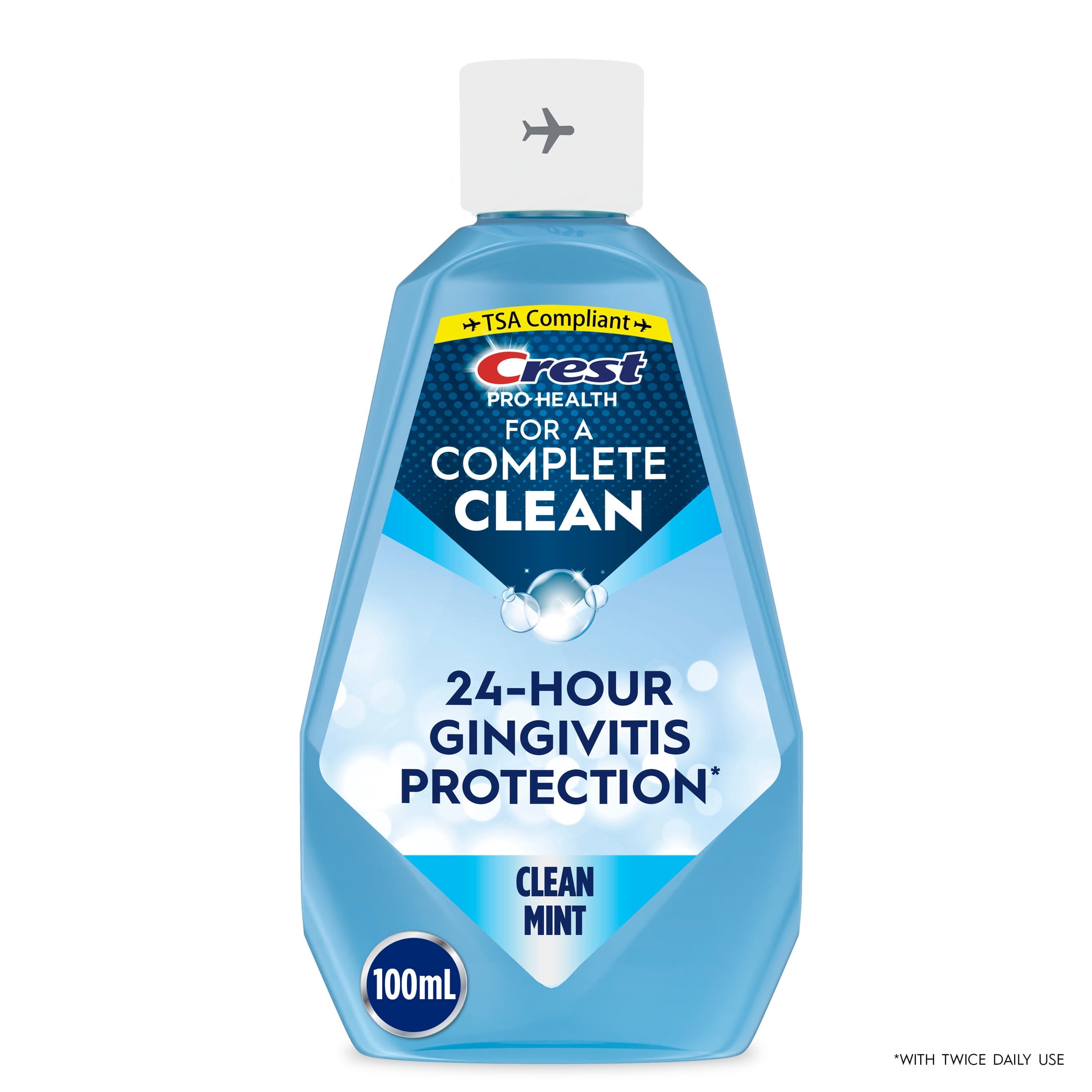 Crest Mouthwash, Pro-Health Multi-Protection Travel Size Mouthwash, Alcohol Free, Mint, 100 mL