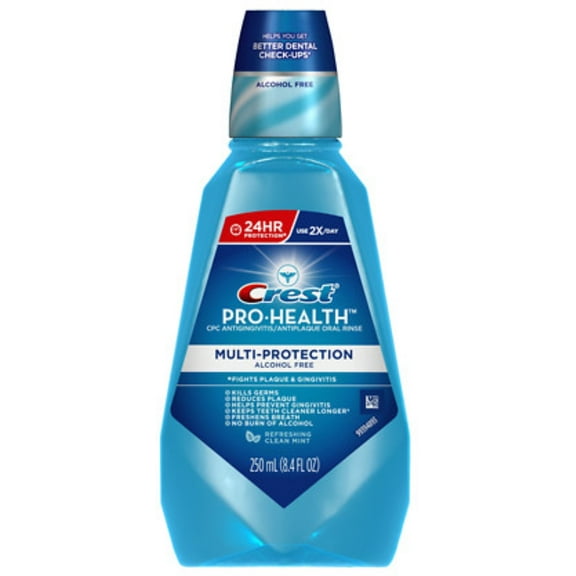 Crest Pro-Health Oral Rinse, Refreshing Clean Mint 250 mL (Pack of 6)