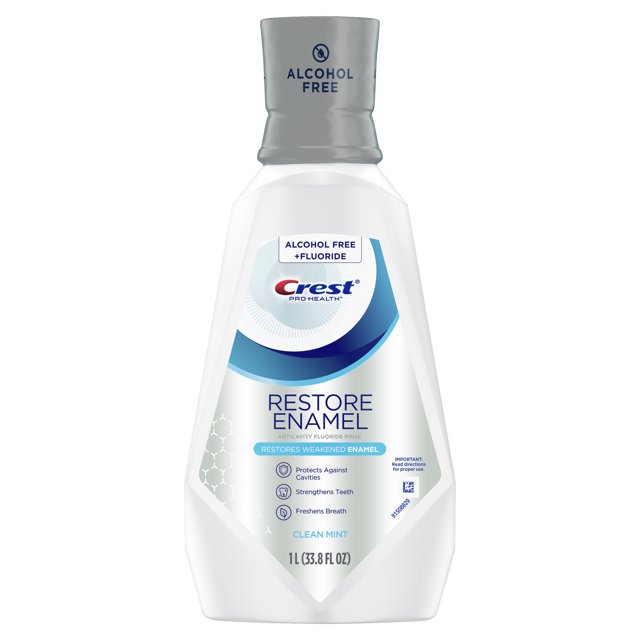 Crest ProHealth Restore Enamel Mouthwash, Clean Mint, 1 L (33.8 fl oz
