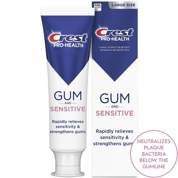 Crest Pro-Health Gum and Sensitive Toothpaste 4.8 oz- Anticavity, Antibacterial Fluoride Toothpaste, Clinically Proven, Sensitivity Toothpaste