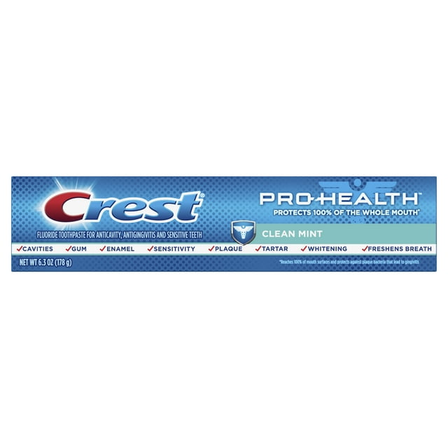 Crest ProHealth Smooth Formula Toothpaste, Clean Mint, 6.3 oz