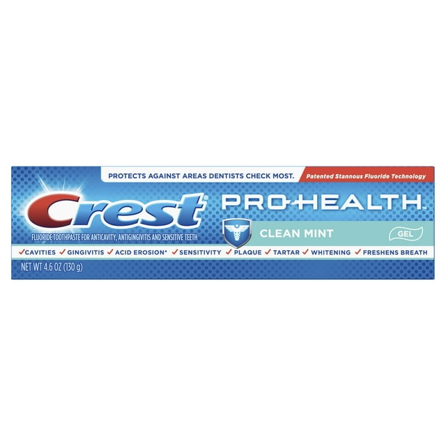 Crest Pro Health Smooth Formula Toothpaste, Clean Mint Gel, 4.6 oz