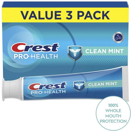 Crest Pro-Health Smooth Formula Toothpaste, Clean Mint Paste, 4.3 oz Triple