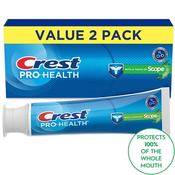 Crest Toothpaste, Pro-Health Toothpaste Plus Scope 4.3oz Twin