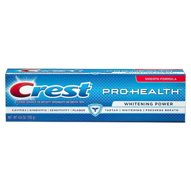 Crest Pro Health Whitening Fluoride Gel Toothpaste, Mint, 4.6 oz