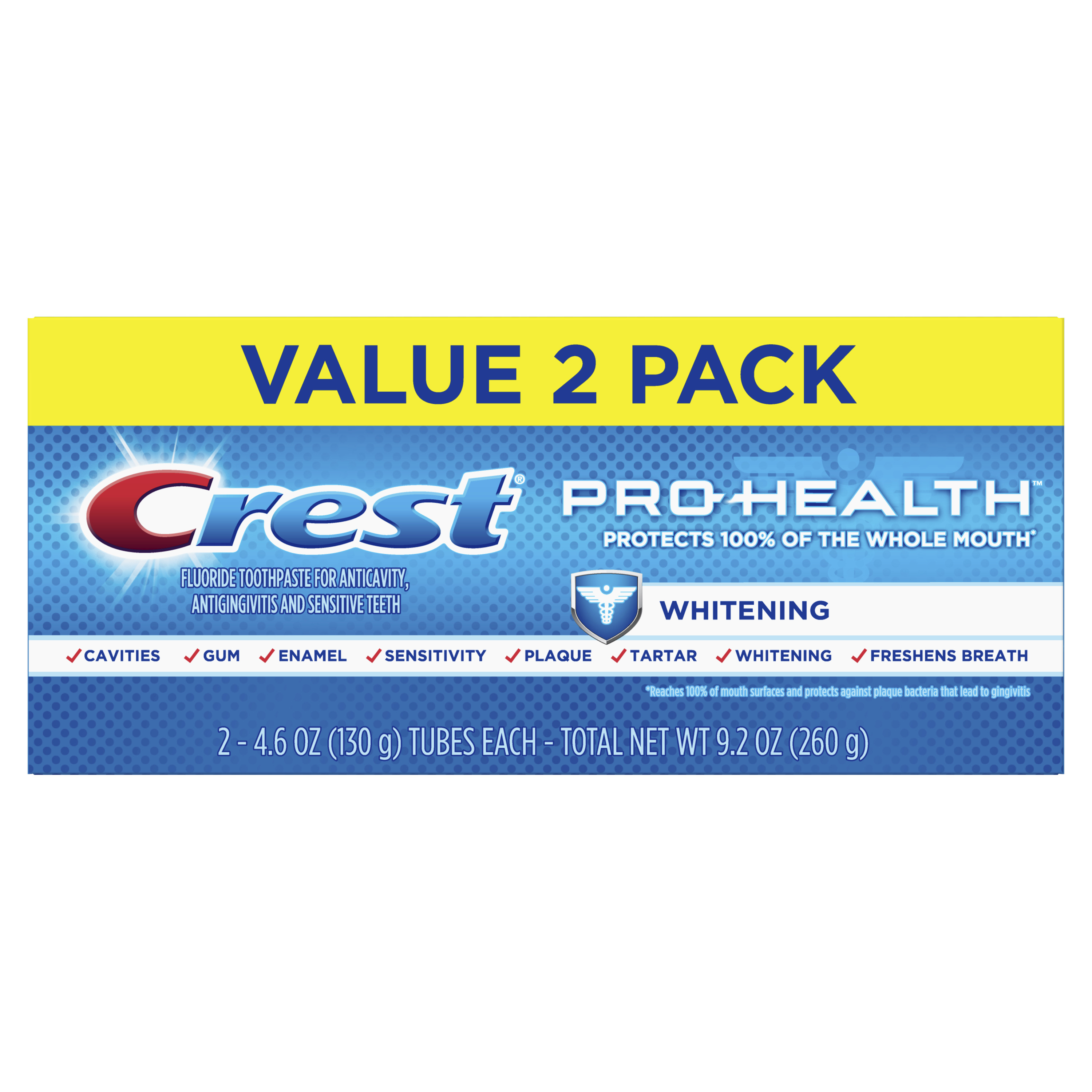 Crest Pro-Health Whitening Gel Toothpaste, Mint, 4.6 oz, 2 Pk - image 1 of 10