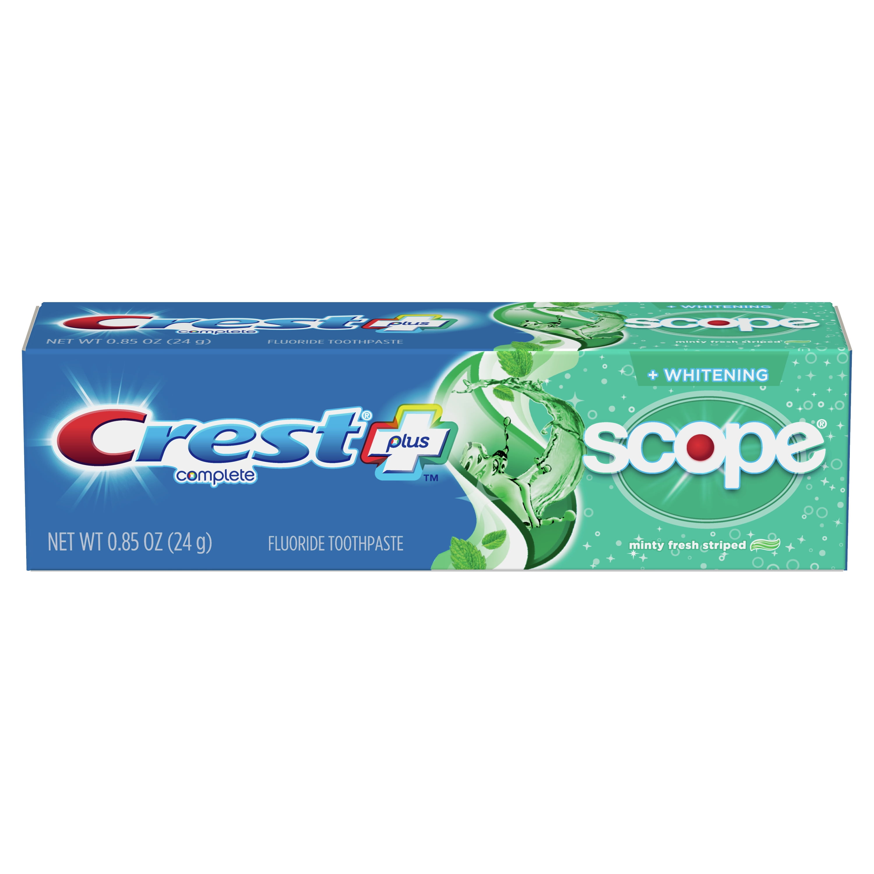 Crest + Scope Complete Whitening Toothpaste, Minty Fresh, .85 oz