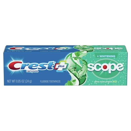 Crest + Scope Complete Whitening Toothpaste, Minty Fresh, .85 oz