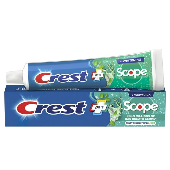 Crest + Scope Complete Whitening Toothpaste, Minty Fresh, .85 oz