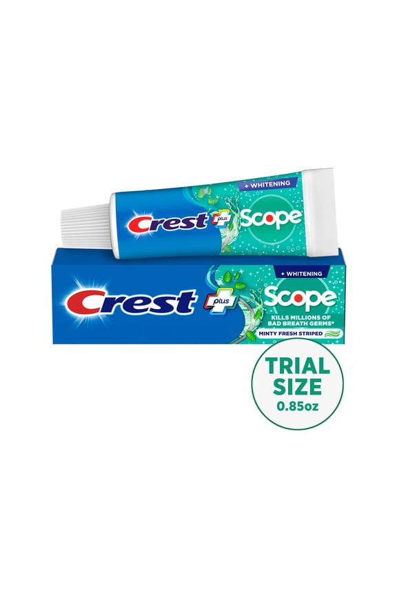 Toothpaste, Plus Scope Complete Whitening Toothpaste, Minty Fresh, .85 oz