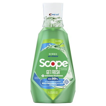 Crest Scope Get Fresh Mouthwash, Spear Mint, 1L