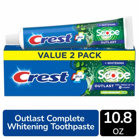 Crest + Scope Mint Outlast Complete Whitening Toothpaste Value Pack