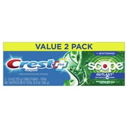 Crest + Scope Outlast Complete Whitening Toothpaste, Mint, 5.4 oz, Pack of 2