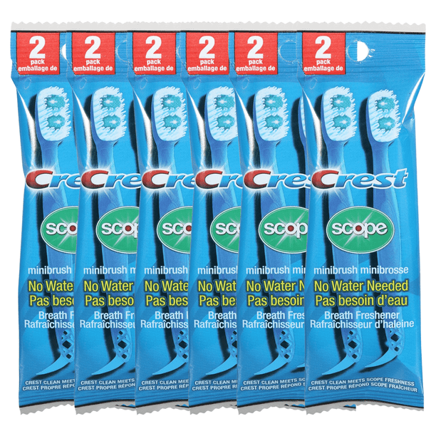Crest Scope Mini Brushes, 12Ct - Disposable, Dual Ended Toothpick