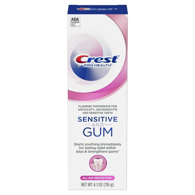Crest Sensitive & Gum All Day Protection Anticavity Fluoride Toothpaste, 4.1 oz