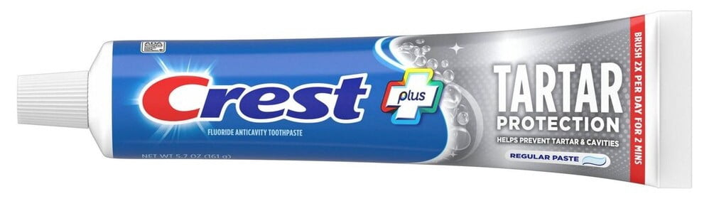 Toothpaste Key Crest Crest Tartar Protection Regular Toothpaste 5.7 oz (Pack of 32 ...