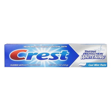 Crest Tartar Protection Whitening Control Toothpaste, Cool Mint Paste - 8.2 Oz, 2 Pack