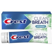 Crest Toothpaste Clean Breath Spearmint 4.6oz - Neutralizes Bad Breath, Antibacterial Protection, Fights Cavities, Freshens Breath, Gently Whitens