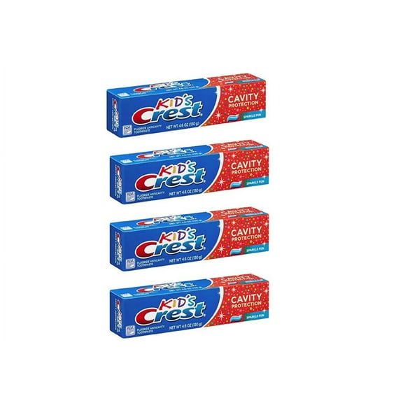 Crest Toothpaste Kids, Cavity Protection, Sparkle Fun Flavor 4.60 Oz (Pack Of 4)