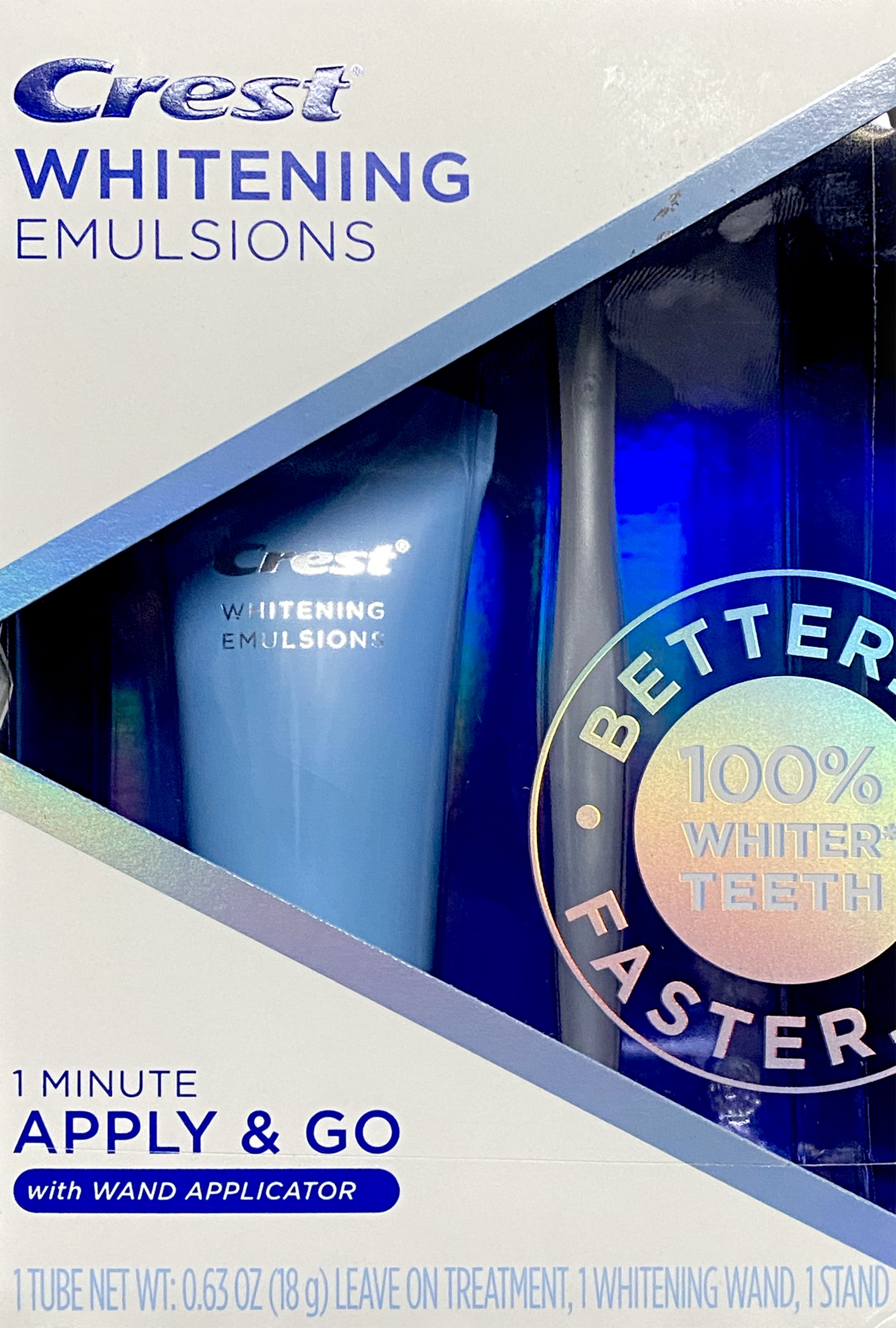 Crest Whitening Emulsions Apply & Go Leaveon Teeth Whitening Treatment
