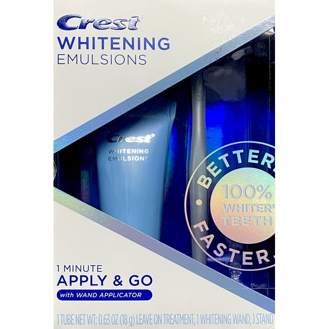 Crest Whitening Emulsions 0.63 oz Dental Whitener Tooth Kit with Wand