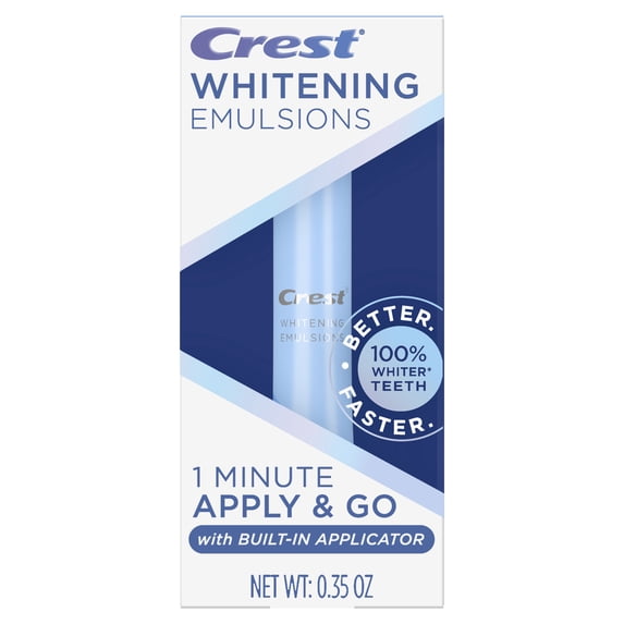 Crest Whitening Emulsions with Built-In Applicator, On the Go Leave-on Teeth Whitening Pen Treatment