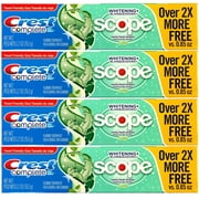 Crest Whitening Plus Scope Toothpaste Minty Fresh Striped 2.70 Oz (Pack Of 4) Packaging May Vary