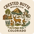 thumbnail image 1 of Crested Butte Mountain Colorado Keepsakes Souvenir Vinyl Sticker – Destination Travel Keepsake Collectible (4-Inches Wide), 1 of 3