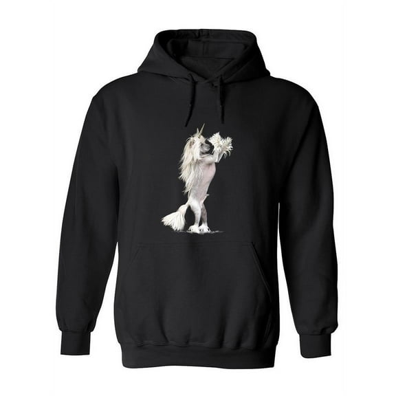 Crested Dog Unicorn  Hoodie Women -Image by Shutterstock, Female Medium