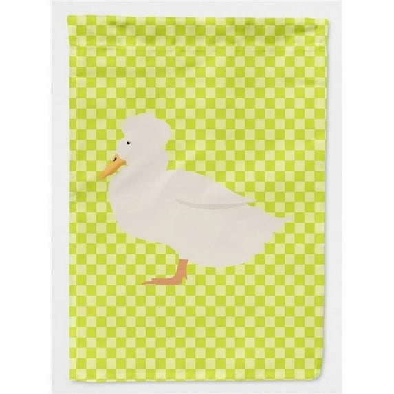 Crested Duck Green Garden Flag Size