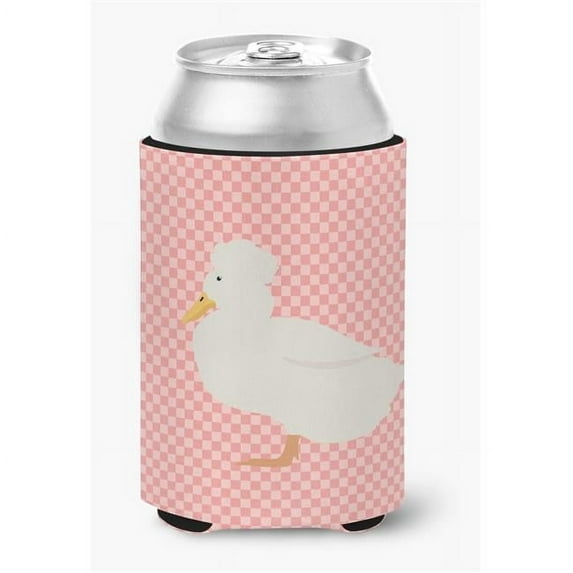 Crested Duck Pink Check Can or Bottle Hugger