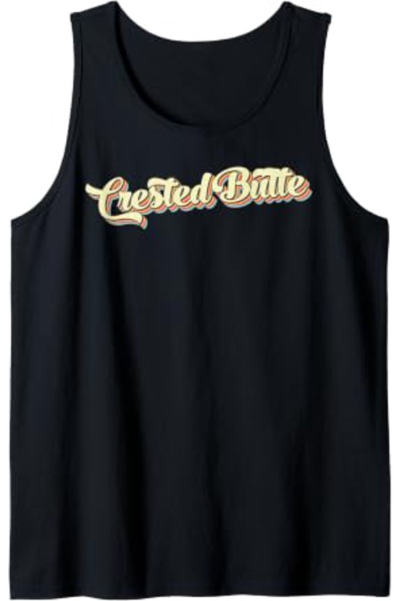 Crested E Retro Art Baseball Font Vintage Tank Top Size S-3XL
