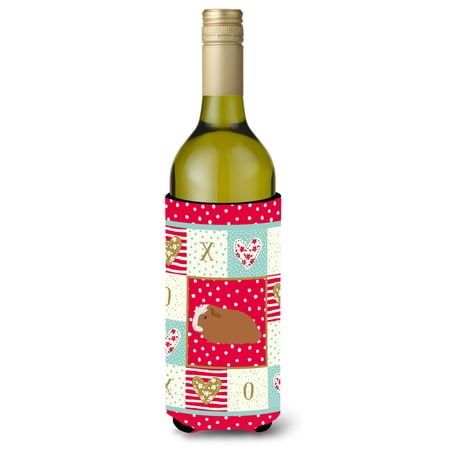 Crested Guinea Pig Love Wine Bottle Hugger