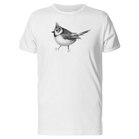 Crested Titmouse Sketch T-Shirt Men -Image by Shutterstock, Male 3X-Large