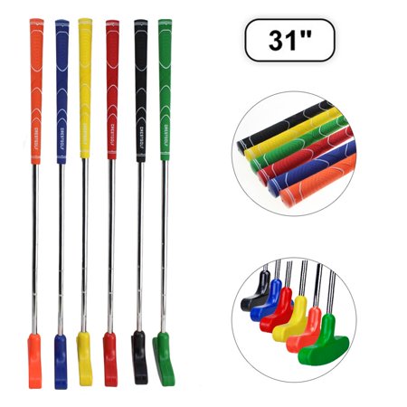 Crestgolf 6pcs Two Way Junior Golf Putter Kids Putter Both Left and Right Handed Easily Use 5 Sizes for Ages 3-5 6-8 9-12 13-15 Adult