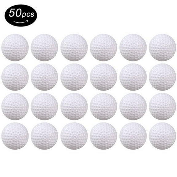 Crestgolf Practice Golf Balls Hollow Golf Plastic Ball for Indoor Training 50 Pcs Set  White