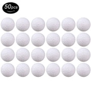 Crestgolf Practice Golf Balls Hollow Golf Plastic Ball for Indoor Training 50 Pcs Set White