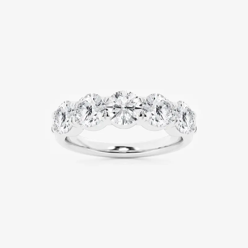 Aura Jewel Elegant 14K White Gold Plated Round Cut Diamond Wedding Ring 1 8 Ct Lab Created Simulated Diamond Halo Setting Women Gorgeous Bridal Jewel